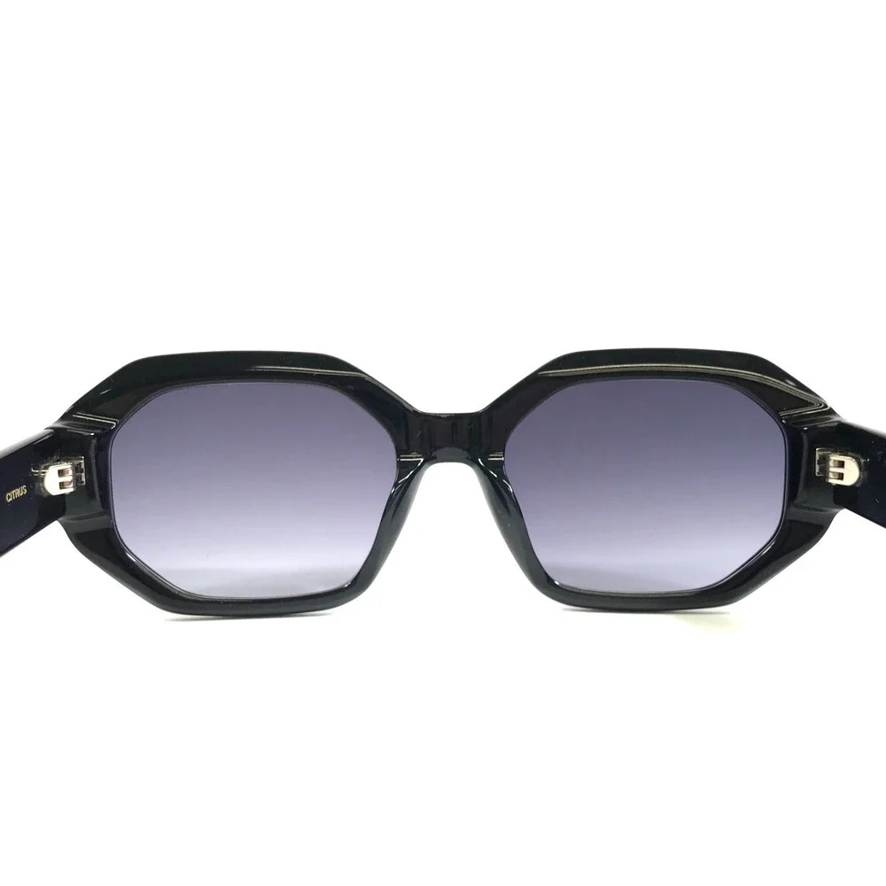 Gigi Studios Sunglasses CITRUS 6944/1 Black Geometric Frames with Gray Lenses
